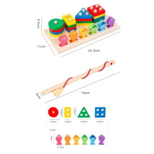 Cargar imagen en el visor de la galería, Tablero Montessori de Figuras y Pesca Magnética