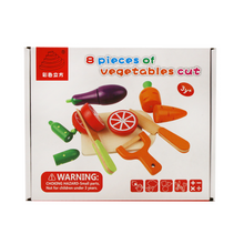 Cargar imagen en el visor de la galería, Set de vegetales en madera