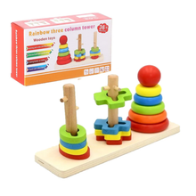 Cargar imagen en el visor de la galería, Torre de Clasificación Arcoíris 3 en 1 de Madera