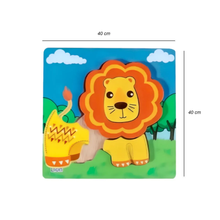 Cargar imagen en el visor de la galería, Rompecabeza León (5 pzs)