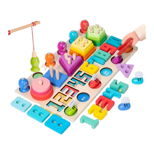 Cargar imagen en el visor de la galería, Tablero Montessori Multifuncional 6 en 1