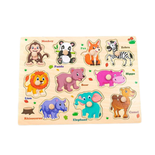 Cargar imagen en el visor de la galería, Tablero mágico y Rompecabezas 2 en 1 Animales Salvajes