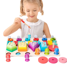 Cargar imagen en el visor de la galería, Tablero Montessori Multifuncional 6 en 1