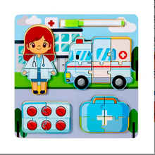 Cargar imagen en el visor de la galería, Rompecabeza 2 en 1 Ocupaciones Grande