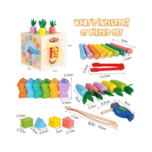 Cargar imagen en el visor de la galería, Cubo Didáctico de Madera 8 en 1