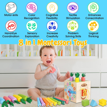 Cargar imagen en el visor de la galería, Cubo Didáctico de Madera 8 en 1