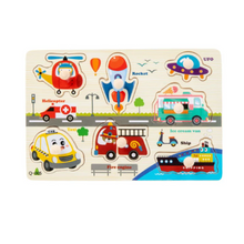 Cargar imagen en el visor de la galería, Rompecabezas con Botón Medios de Transporte