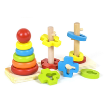 Cargar imagen en el visor de la galería, Torre de Clasificación Arcoíris 3 en 1 de Madera