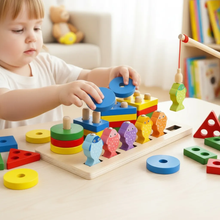 Cargar imagen en el visor de la galería, Tablero Montessori de Figuras y Pesca Magnética