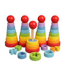 Cargar imagen en el visor de la galería, Torre de Apilamiento Pequeña Montessori