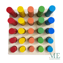 Cargar imagen en el visor de la galería, Cilindros de color sin botón Montessori