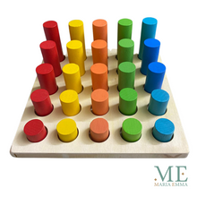 Cargar imagen en el visor de la galería, Cilindros de color sin botón Montessori