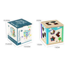 Cargar imagen en el visor de la galería, Cubo encajable y enhebrado de madera