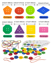 Cargar imagen en el visor de la galería, Juego de Enhebrar Figuras y Botones