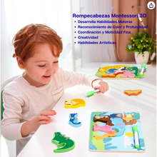 Cargar imagen en el visor de la galería, Rompecabezas Animales Encajable