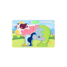 Cargar imagen en el visor de la galería, Rompecabezas Animales Encajable