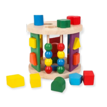 Cargar imagen en el visor de la galería, Cubo Sensorial Geometrico Montessori