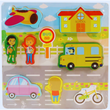 Cargar imagen en el visor de la galería, Rompecabezas Montessori – Vida Escolar y Transporte