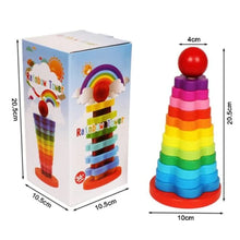 Cargar imagen en el visor de la galería, Torre de Apilamiento Flor Montessori Grande