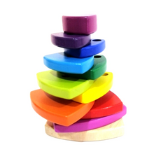 Cargar imagen en el visor de la galería, Torre de Apilamiento y Enhebrado Montessori