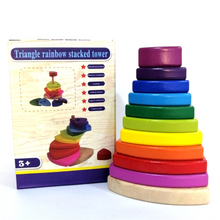 Cargar imagen en el visor de la galería, Torre de Apilamiento y Enhebrado Montessori