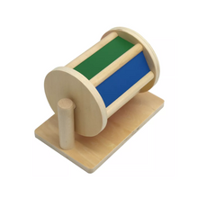 Cargar imagen en el visor de la galería, Tambor giratorio sensorial con espejo Montessori