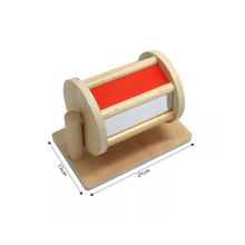 Cargar imagen en el visor de la galería, Tambor giratorio sensorial con espejo Montessori