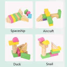 Cargar imagen en el visor de la galería, Bloques de construcción en madera