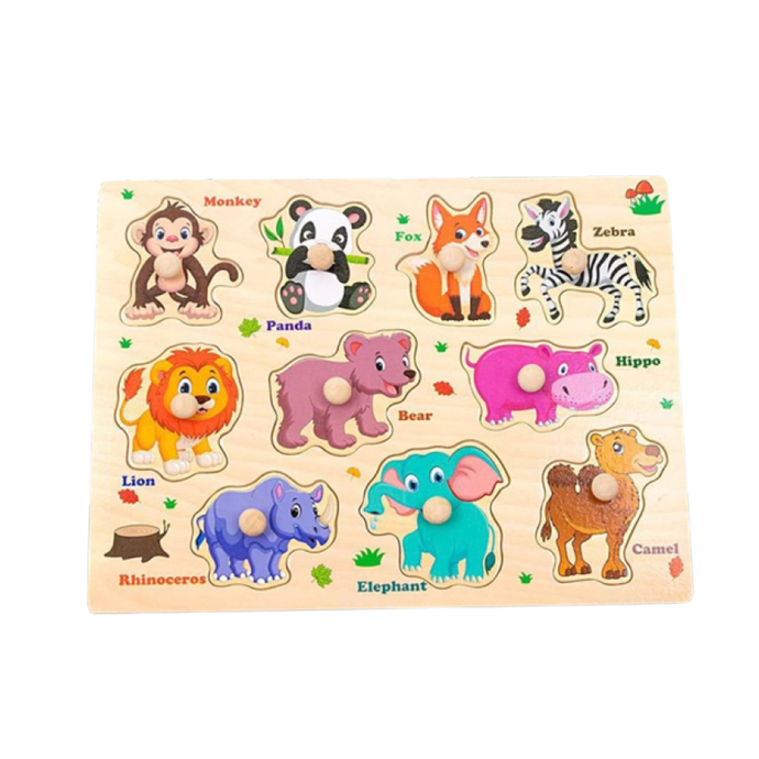 Tablero mágico y Rompecabezas 2 en 1 Animales Salvajes