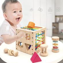 Cargar imagen en el visor de la galería, Cubo Sensorial Montessori 4 en 1
