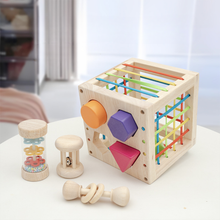Cargar imagen en el visor de la galería, Cubo Sensorial Montessori 4 en 1
