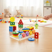 Cargar imagen en el visor de la galería, Tablero Montessori de Figuras y Pesca Magnética
