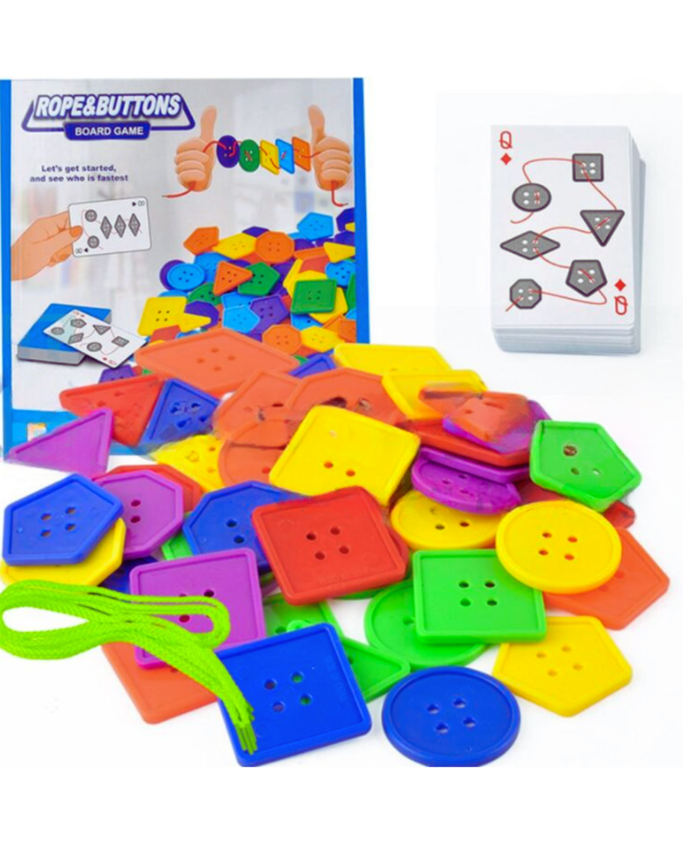 Juego de Enhebrar Figuras y Botones