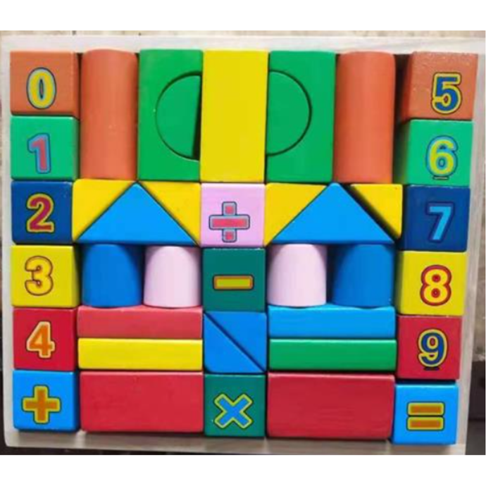 Juego de Bloques Didácticos de Madera