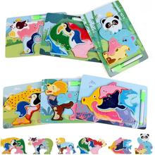 Cargar imagen en el visor de la galería, Rompecabezas Animales Encajable
