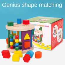 Cargar imagen en el visor de la galería, Cubo de Clasificación de Formas Encajable de Madera Montessori
