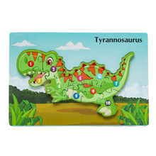 Cargar imagen en el visor de la galería, Rompecabezas Montessori de Animales 🧩🐘🦖
