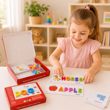 Cargar imagen en el visor de la galería, Juego de tarjetas alfabéticas con letras en madera – Inglés
