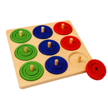 Cargar imagen en el visor de la galería, Tabla Geométrica Montessori de círculos Encajables
