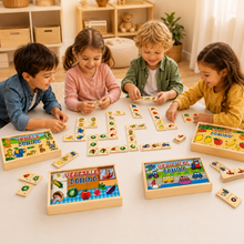 Cargar imagen en el visor de la galería, Dominó Infantil de madera

