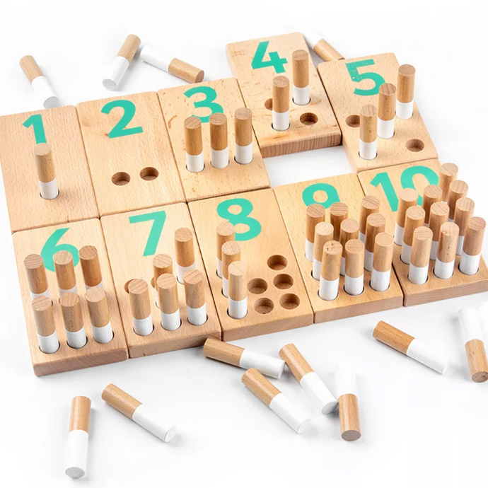 Tableros de Clavijas de conteo y números Montessori
