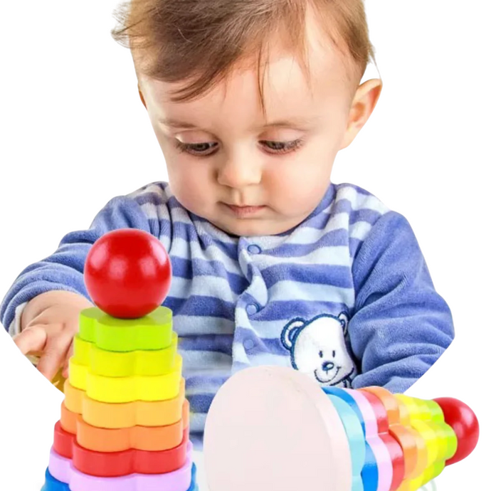 Torre de Apilamiento Flor Montessori