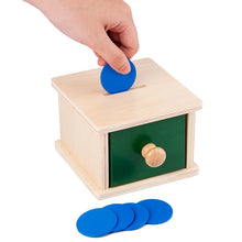 Cargar imagen en el visor de la galería, Caja de permanencia de moneda con cajón Montessori
